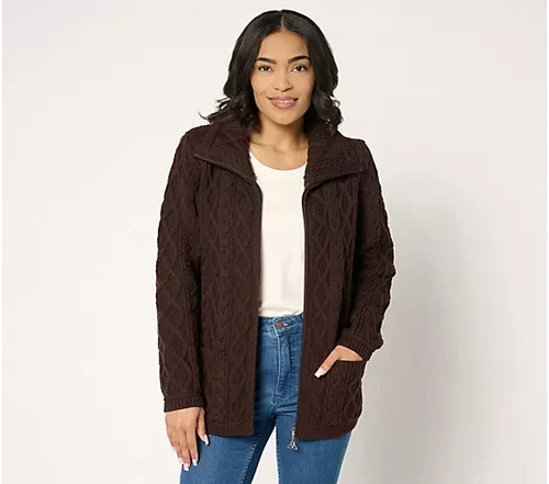 Aran crafts merino wool zip - wool,