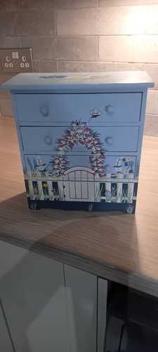 Vtg wooden hand painted - painted, 4