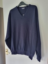 Mens Blue Drake Italian V Neck