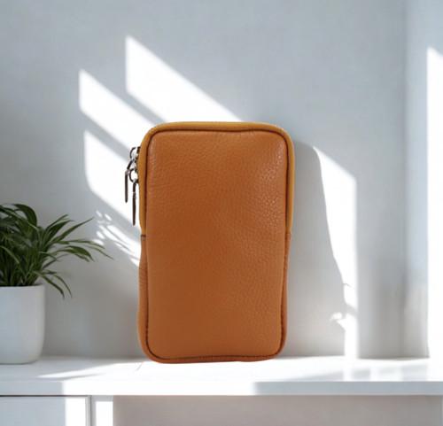 Real leather phone crossbody - leather,