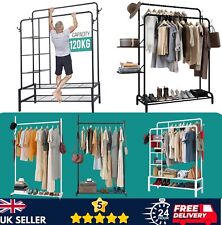 Heavy Duty Clothes Rail Hanging Garment Rack Shoe Storage Shelves Open Wardrobe