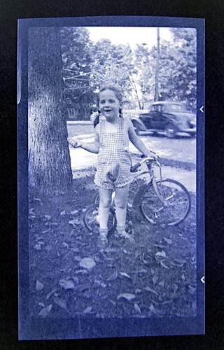 1930s young girl tricycle - 1930s,