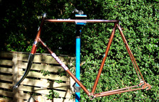 Vintage Dawes Galaxy Steel Bike Frame. Large. Reynolds 531 Brown & Chrome
