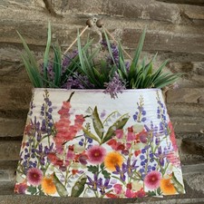 Floral Tin Can Wall Pocket