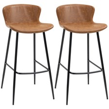HOMCOM Bar Stools Set of 2, PU