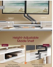 VASAGLE 140 Cm Wide Electric Standing Desk Cloud White Height Adjustable RRP£199