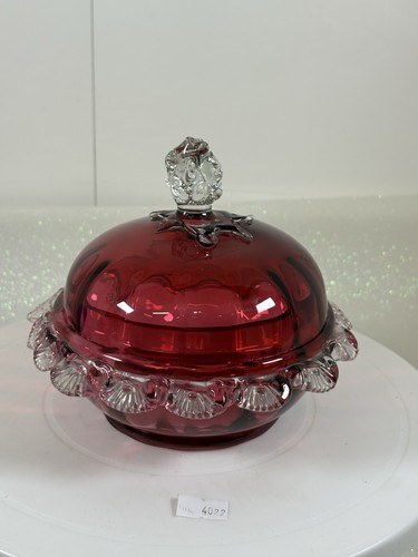 Antique art glass - antique, cranberry