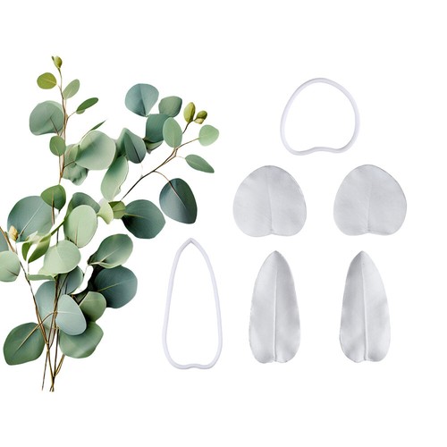 Eucalyptus leaves fondant mold - fondant,