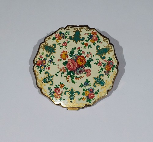 Vintage stratton enamel powder - stratton,
