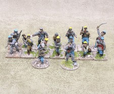 28mm ACW metal CONFEDERATE INFANTRY x16 Dismounted Cavalry Well Painted 33757
