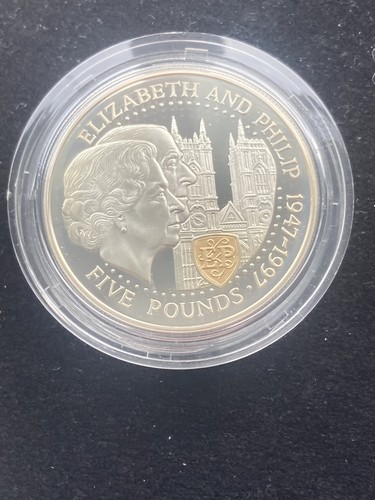 Guernsey 1997 silver - £5, coin