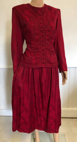 Vintage 90s red midi - red, riding
