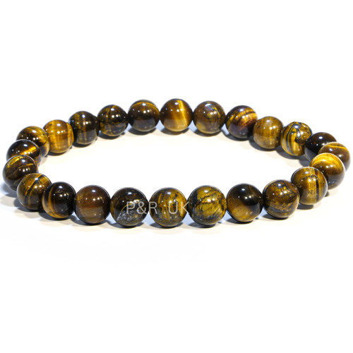 Tiger eye beaded bracelet - eye,