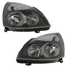 Renault Clio Campus 2005-2009 Headlights Headlamps Grey Surround Pair Left Right