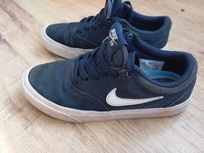 Lads Blue canvas Nike trainers - size UK 3