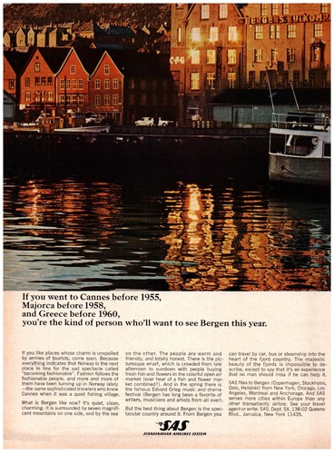 Print 1965 sas airline - ad,,