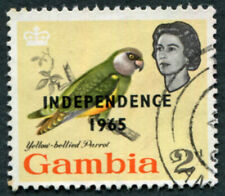 GAMBIA 1965 2d pale yellow-ochre SG218 used NG Birds Senegal Parrot #A03