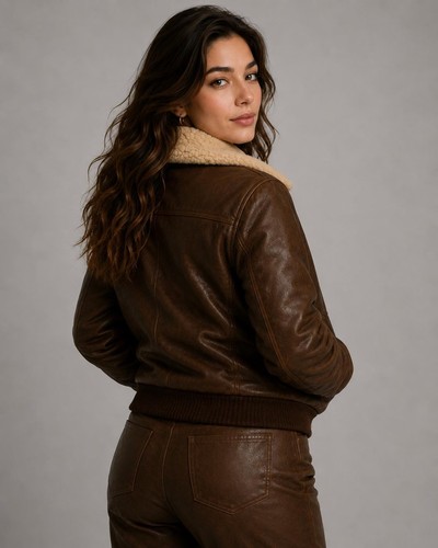 Women brown sheepskin - women's,