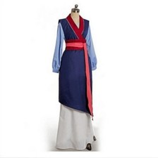 New Halloween Adult Lady Hua Mulan Blue Dress Mulan Princess Dress Movie Cosplay