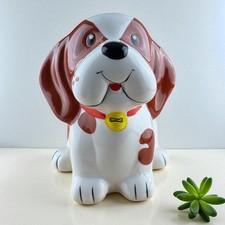 Ceramic Basset Hound Dog Money Box Piggy Bank Puppy Coin Savings Jar Kids Gift