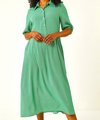 Green white geometric - m&s, green/white