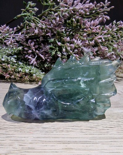 Fluorite crystal dragon head - crystal,