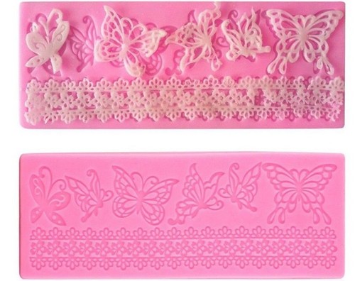 Lace butterfly silicone mould - lace,