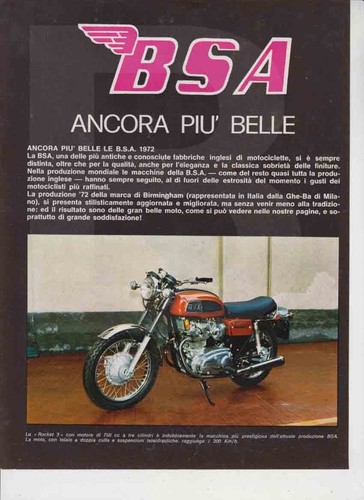 1972 bsa motorcycle - bsa,