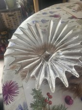  Vintage Dartington Lead  crystal Glass Anita Harris Palm ? large Bowl 1980s