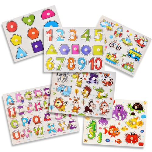 Pack wooden puzzle - 6,