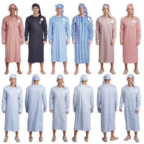 Men striped sleep robe - uk, with