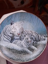 White Tigers Franklin Mint Limited Edition Collector’s Plate by Michael Matherly