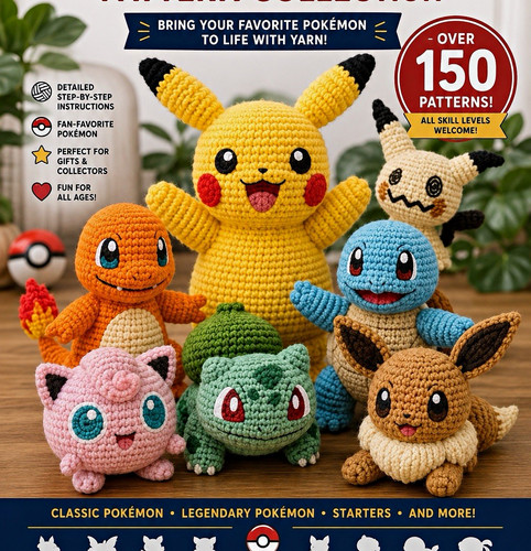 Pokémon crochet pattern - pokémon,