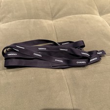 Chanel black robbon 400 cm - robbon,