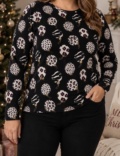 Christmas bauble print t - christmas,