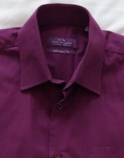 Men's Butler & Webb Formal - School - Casual Shirt - Plain Purple / Plum - 15''