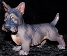 DAHL JENSEN COPENHAGEN PORCELAIN FIGURINE #1066 "SCOTCH TERRIER" EXCELLENT VERY RARE