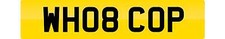 PRIVATE NUMBER PLATE WH08 COP