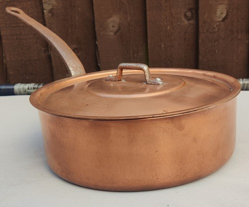 French vintage copper pots - , pan