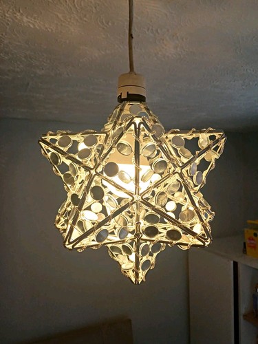 Star lantern silver pendant - star,