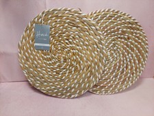 Mrs Hinch Seagrass Placemats Pair 33cm 