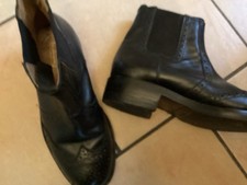 Samuel Windsor Men's Handmade Black Brogue Dealer Boots Tips And Taps