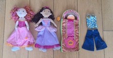 Groovy Girls Dolls Bundle Ariana Isabella Sleeping Bag Clothes Trousers Top