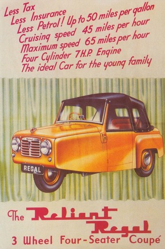 Reliant regal wheel - 3, seater
