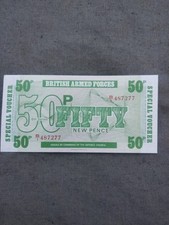 British Army 1970s NAAFI NOTE