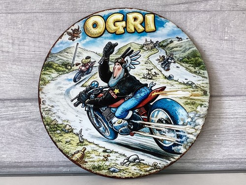 Wooden wall sign ogri cartoon - ogri,