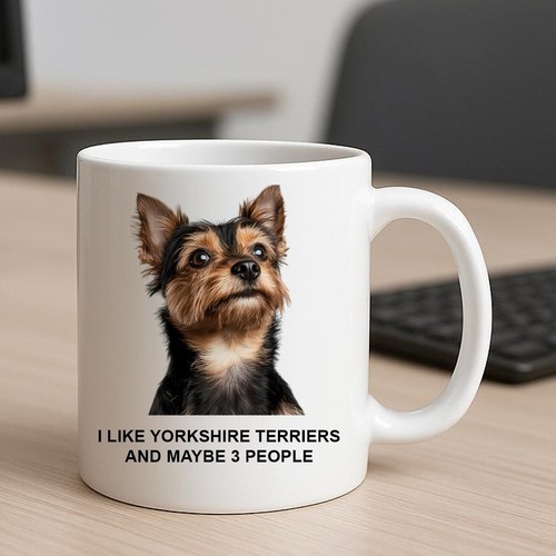 Yorkshire terrier mug printed - terrier,