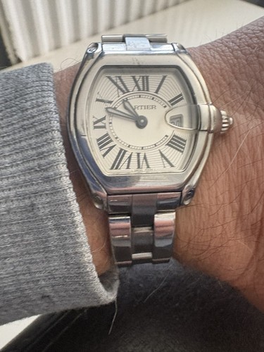 Cartier roadster silver men - cartier,