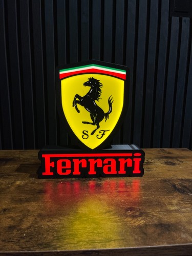 Ferrari logo badge - ferrari, light