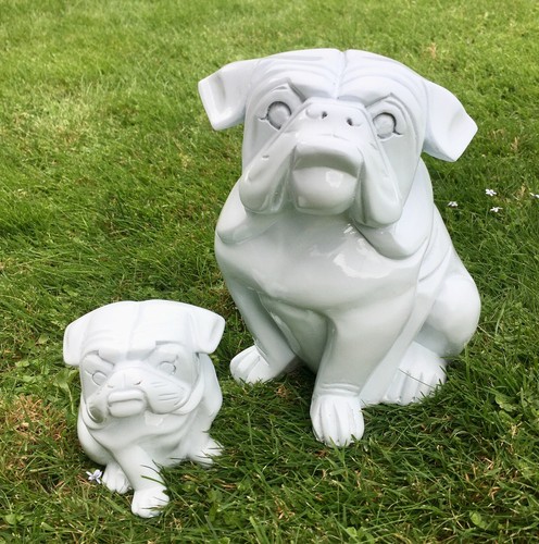 British sitting bulldog - sitting,